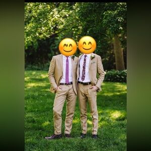 J. Crew Ludlow Tan Linen Suit (38S Jacket, Pants 31 waist 30 length)